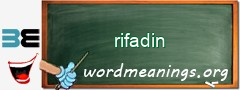 WordMeaning blackboard for rifadin